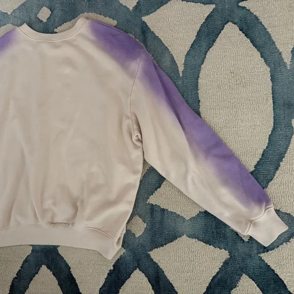 Wild Fable Cream Sweatshirt with Lavender Dip-Dye Shoulders - Picture 14 of 15